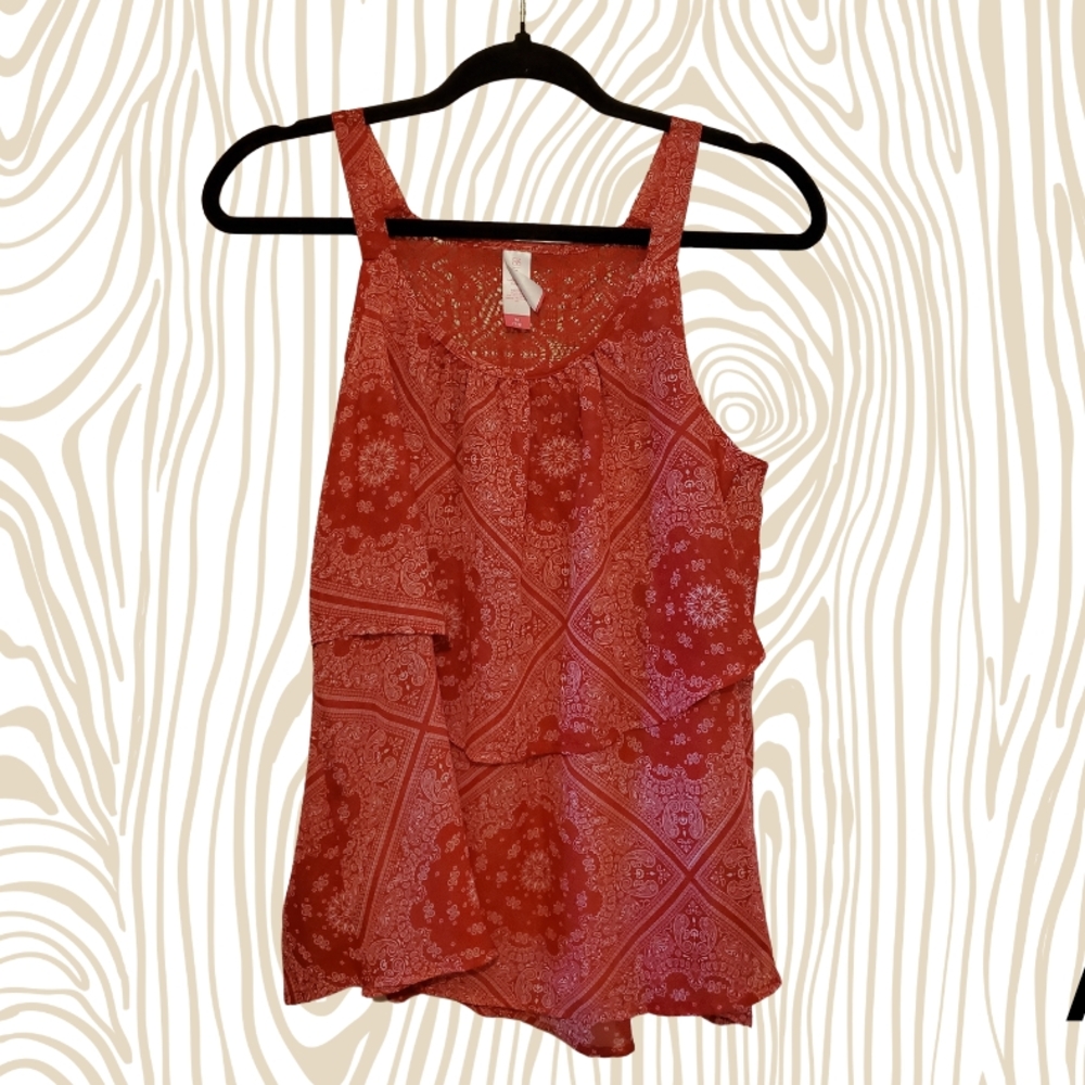 Women's Red Sleeveless Top